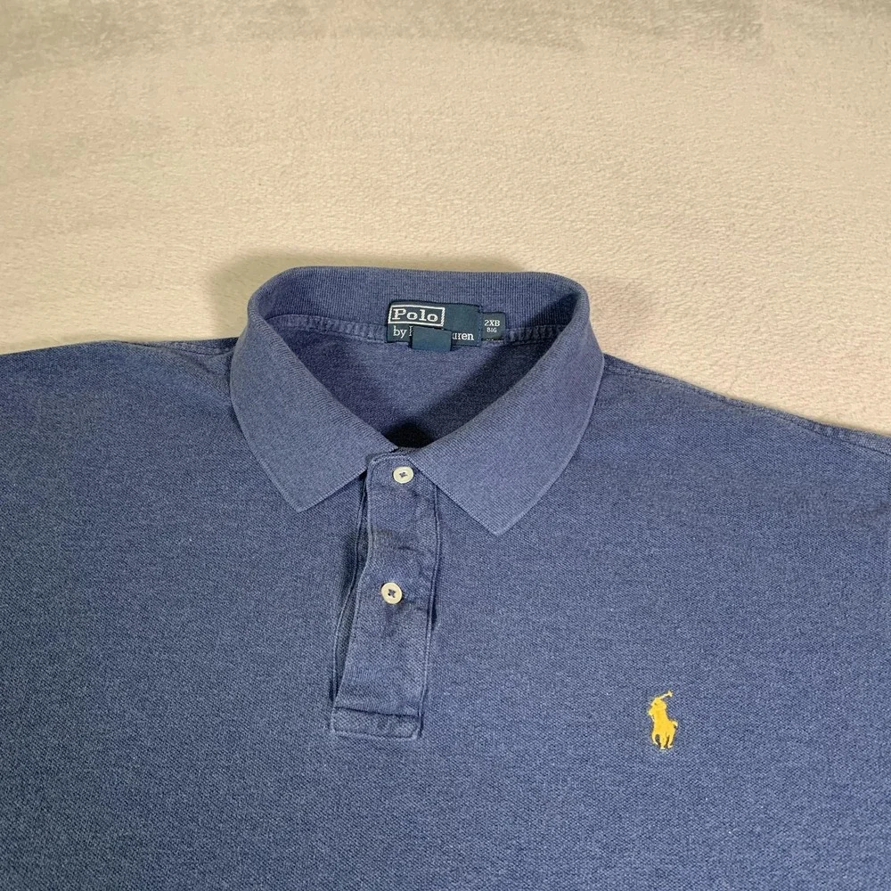 Polo By Ralph Lauren Polo Shirt Mens 2XB Blue Classic Fit Cotton Big & Tall‎